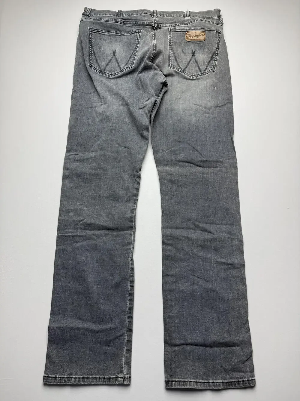 Wrangler Retro Jeans Mens 36x36 Charcoal Denim Slim Straight Stretch 88MWZGD